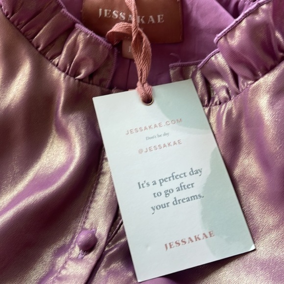 NWT JessaKae Metallic Purple Savannah Dress - Picture 13 of 15